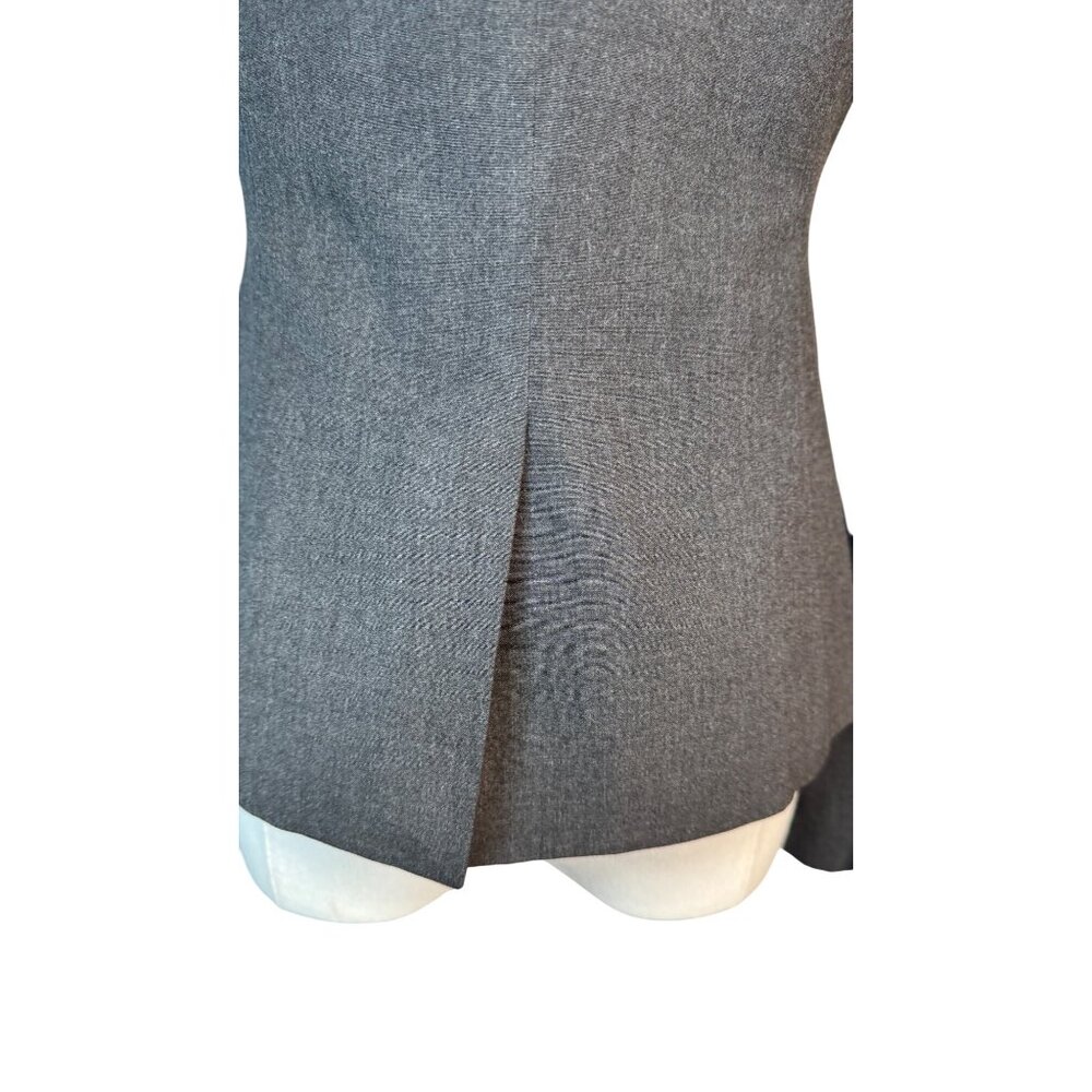 Ann Taylor Size 0 Gray Blazer Fitted 2-Button Front Polyester/Rayon/Spandex - Picture 12 of 15